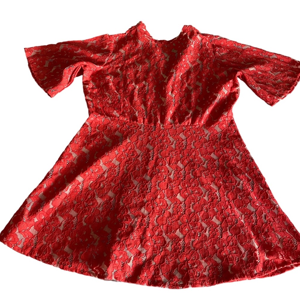 ASOS Curve Coral Dress SZ 16